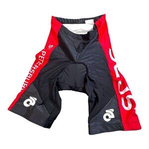 Womens Champ-Sys Bicycle Club Padded Cycling Shorts Red Black Size S St Pete FL
